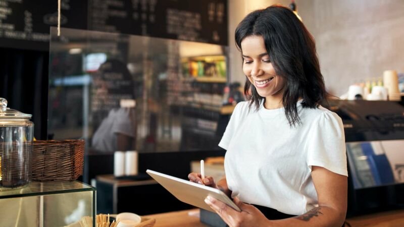 Business owner reviewing a policy